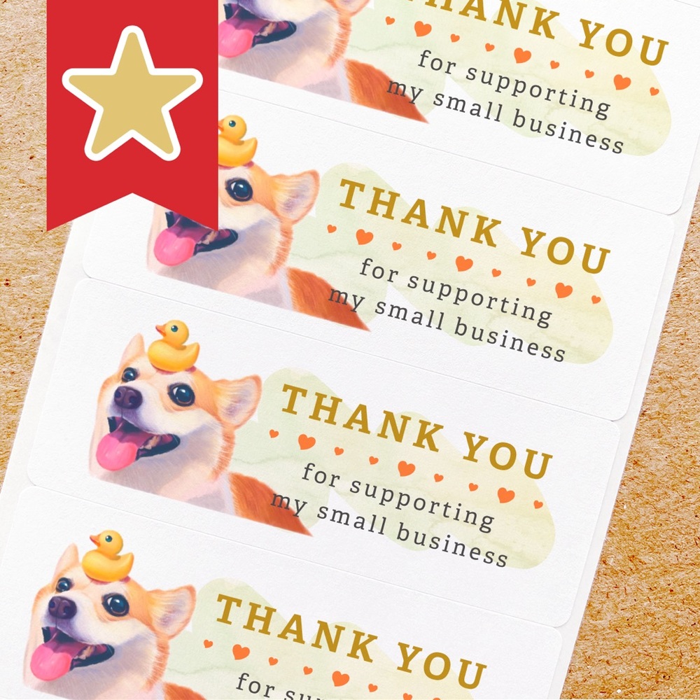 Thank You Labels Stickers 100ct